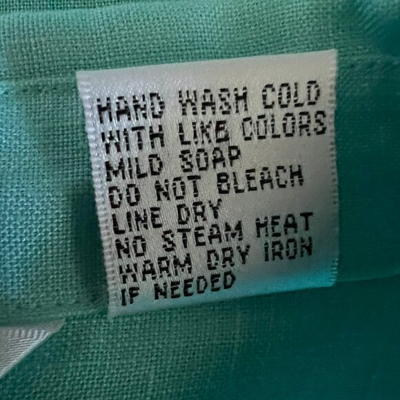 Richard Malcom NEW Irish Linen Button Down Shirt In Turquoise Size XL - Picture 13 of 14